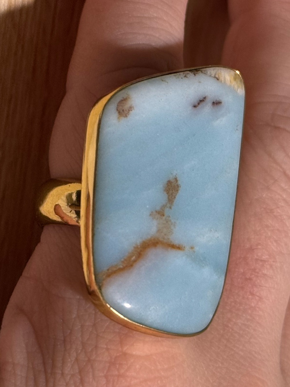 Angelite Statement Ring by Charles Albert